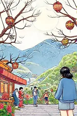 静音森林竖版封面，无声林间的小径与鹿